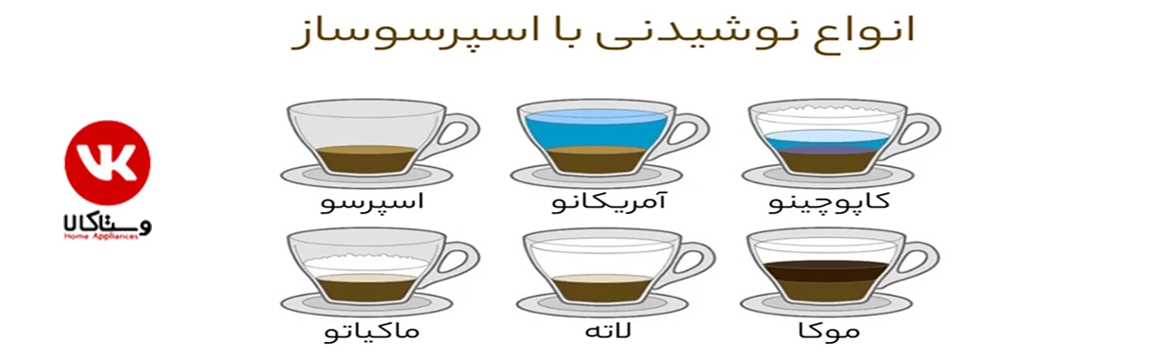 تهیه نوشیدنی های متنوع با دستگاه اسپرسو ساز خانگی